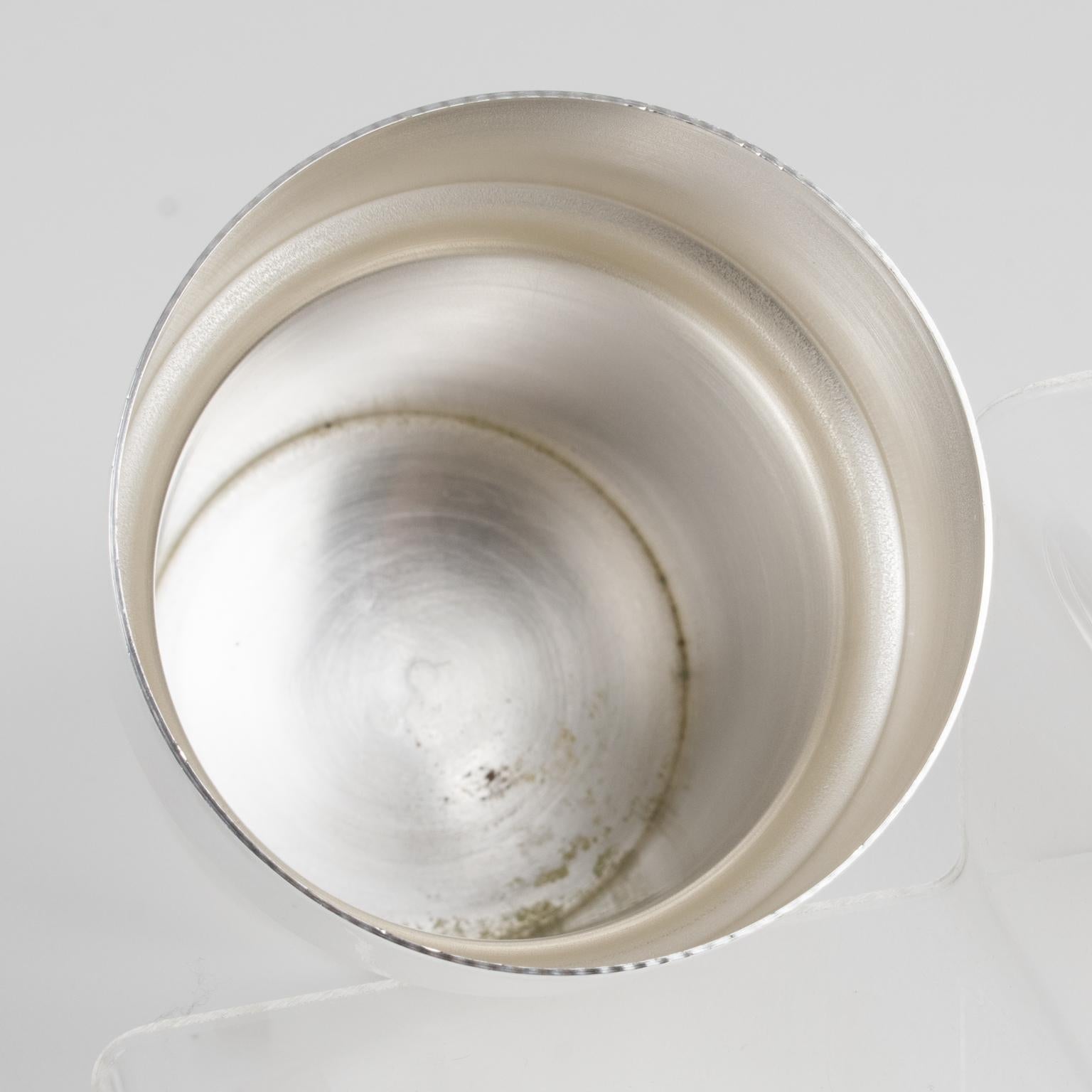 Versilberter Cocktailshaker im Art déco-Stil von CGF Lyon, Frankreich im Angebot 2
