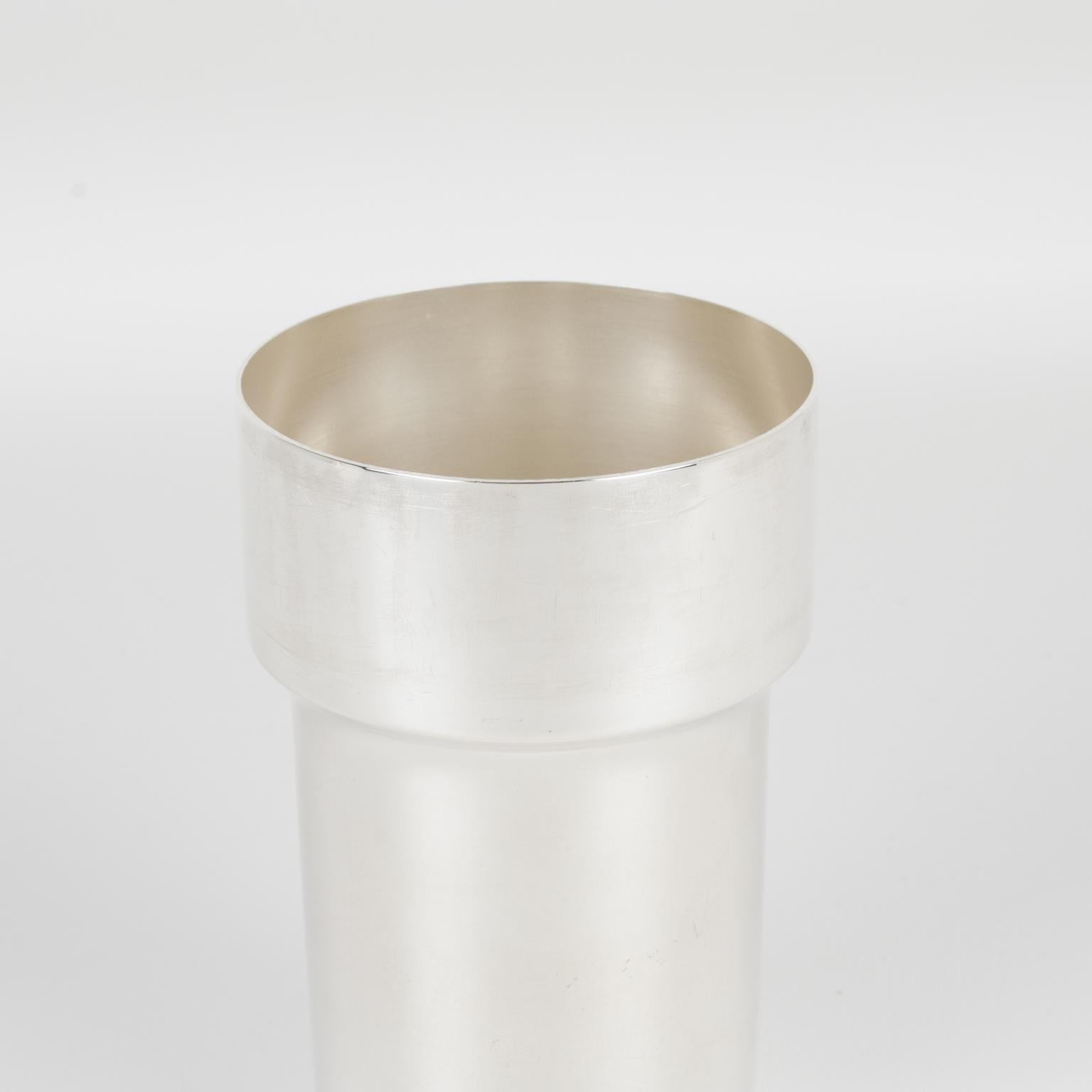 Versilberter Cocktailshaker im Art déco-Stil von CGF Lyon, Frankreich im Angebot 3