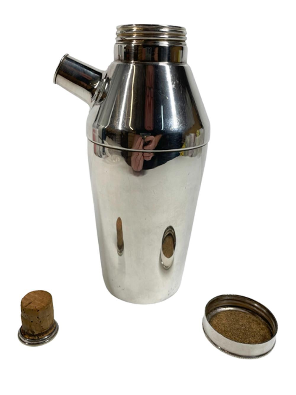 English Art Deco Silver Plate Cocktail Shaker by Elkington & Co., England For Sale