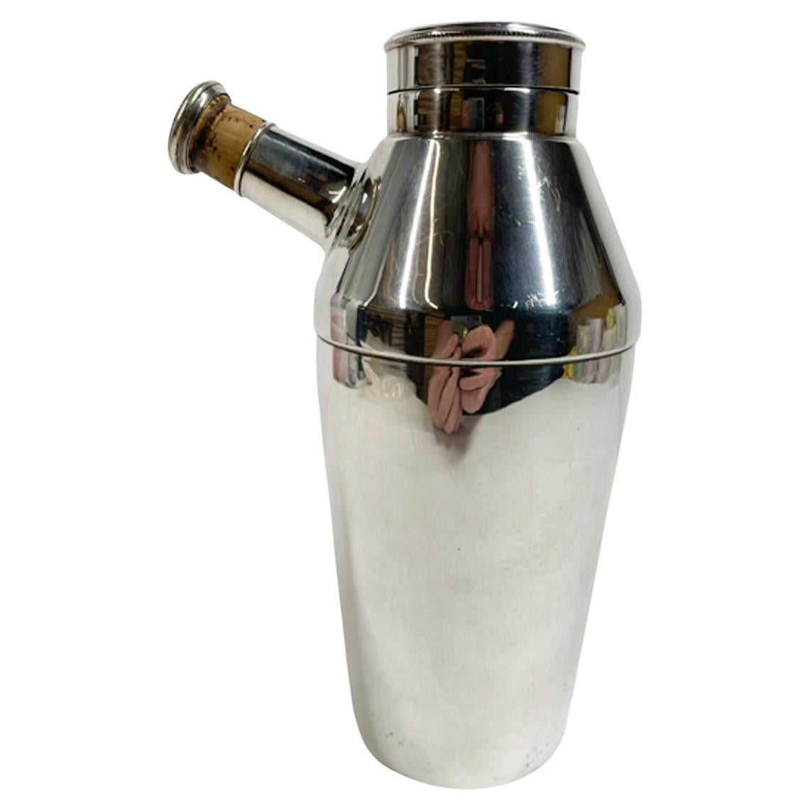 Versilberter Art-Déco-Cocktailshaker von Elkington & Co., England im Angebot