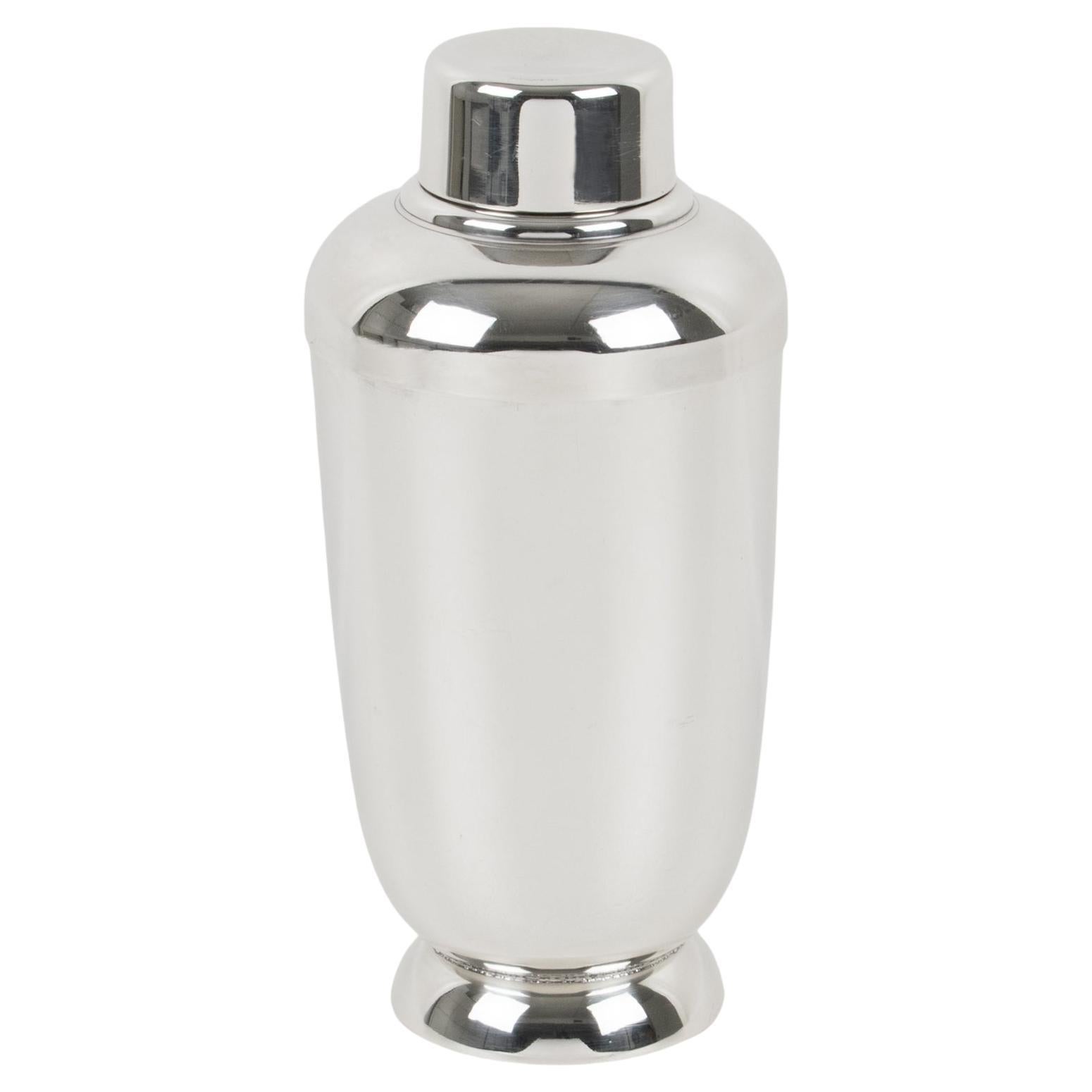 Art Deco Silver Plate Cocktail Shaker by Gallia France