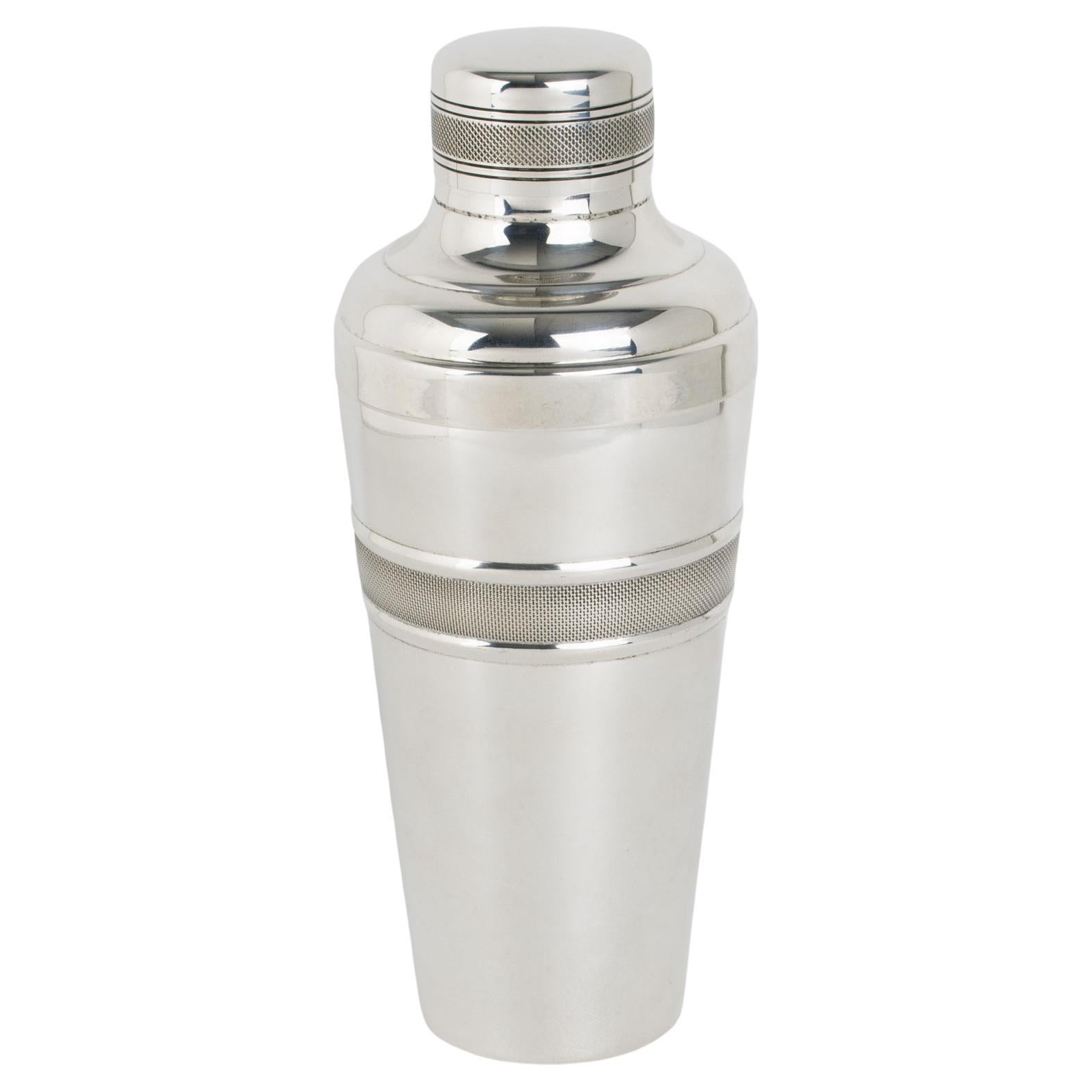 Shaker da cocktail in argento Art Deco di Gelb in vendita