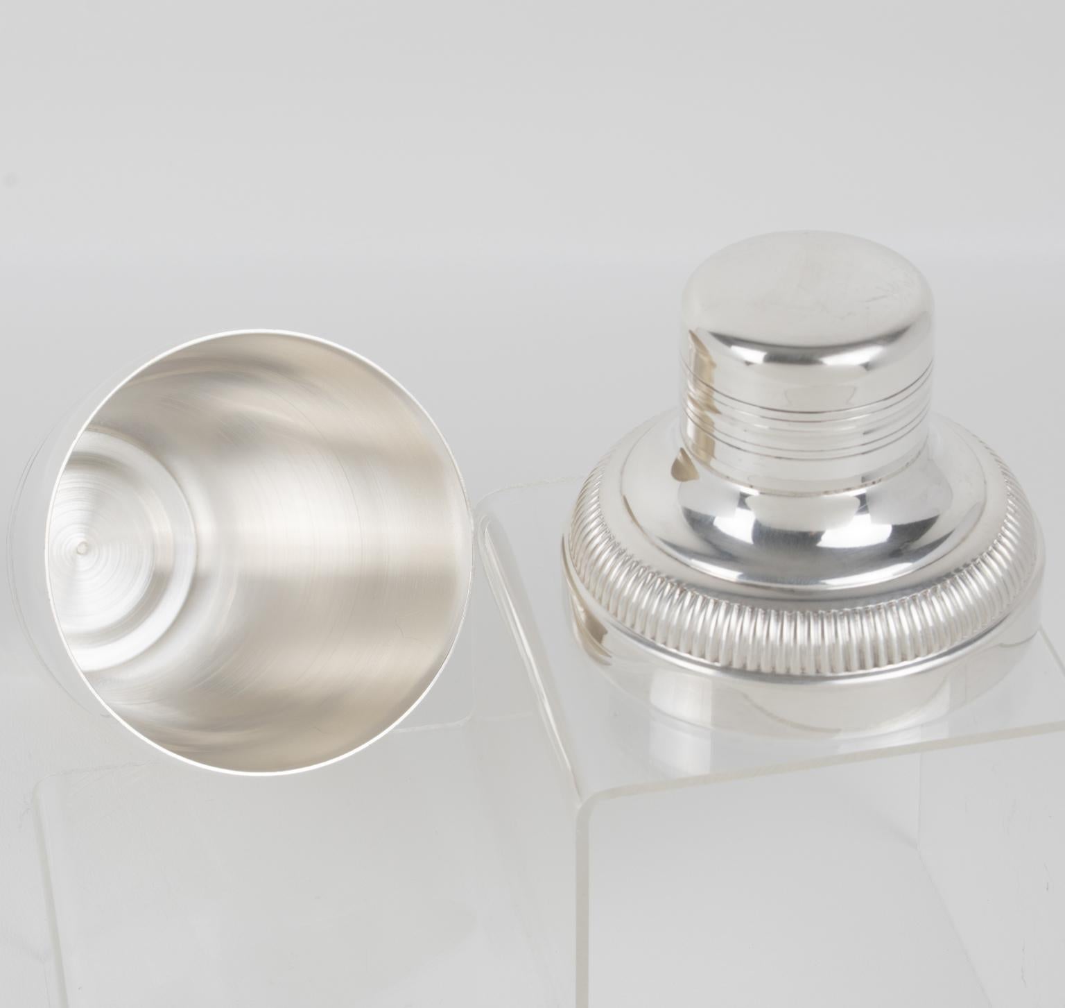 Art Deco Silver Plate Cocktail Shaker by Gelb France at 1stDibs