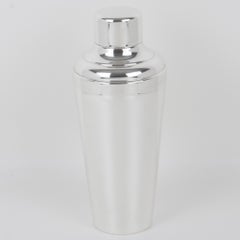 Coctelera Art Decó de Placa de Plata de Gelb France, en caja