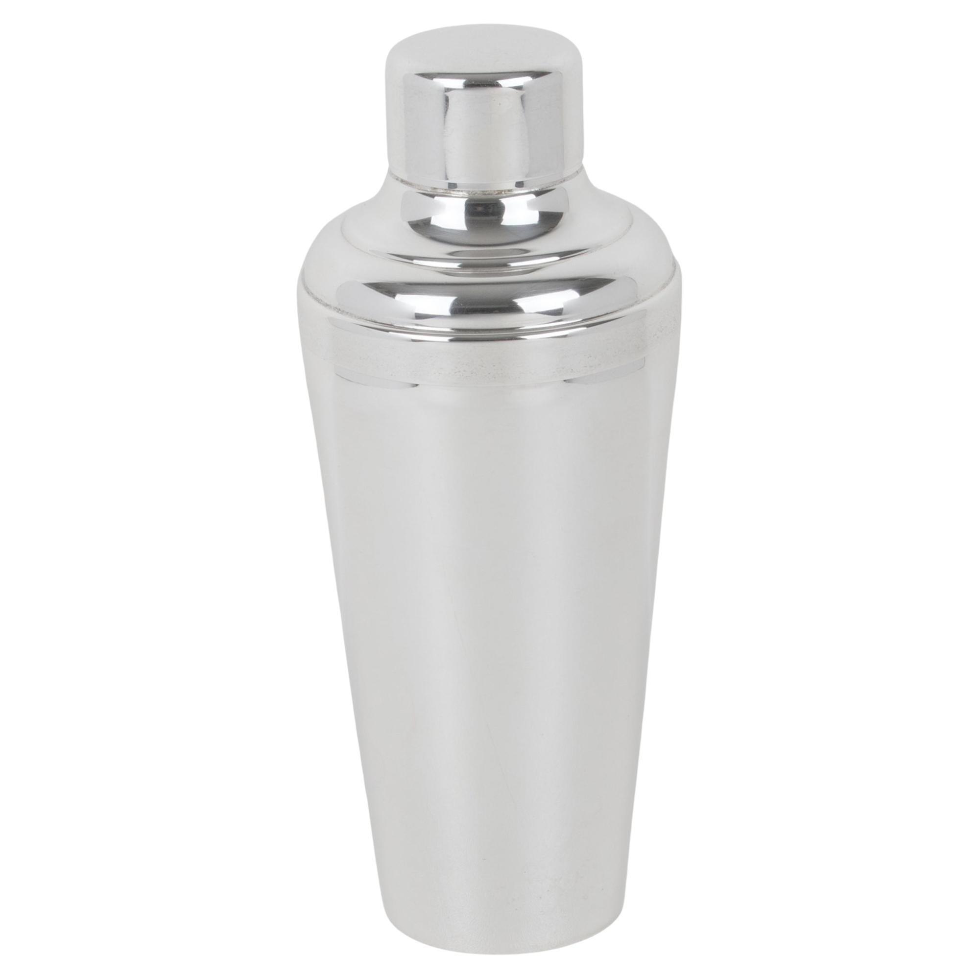 Art Deco Silver Plate Cocktail Shaker by Gelb France, in Box For Sale