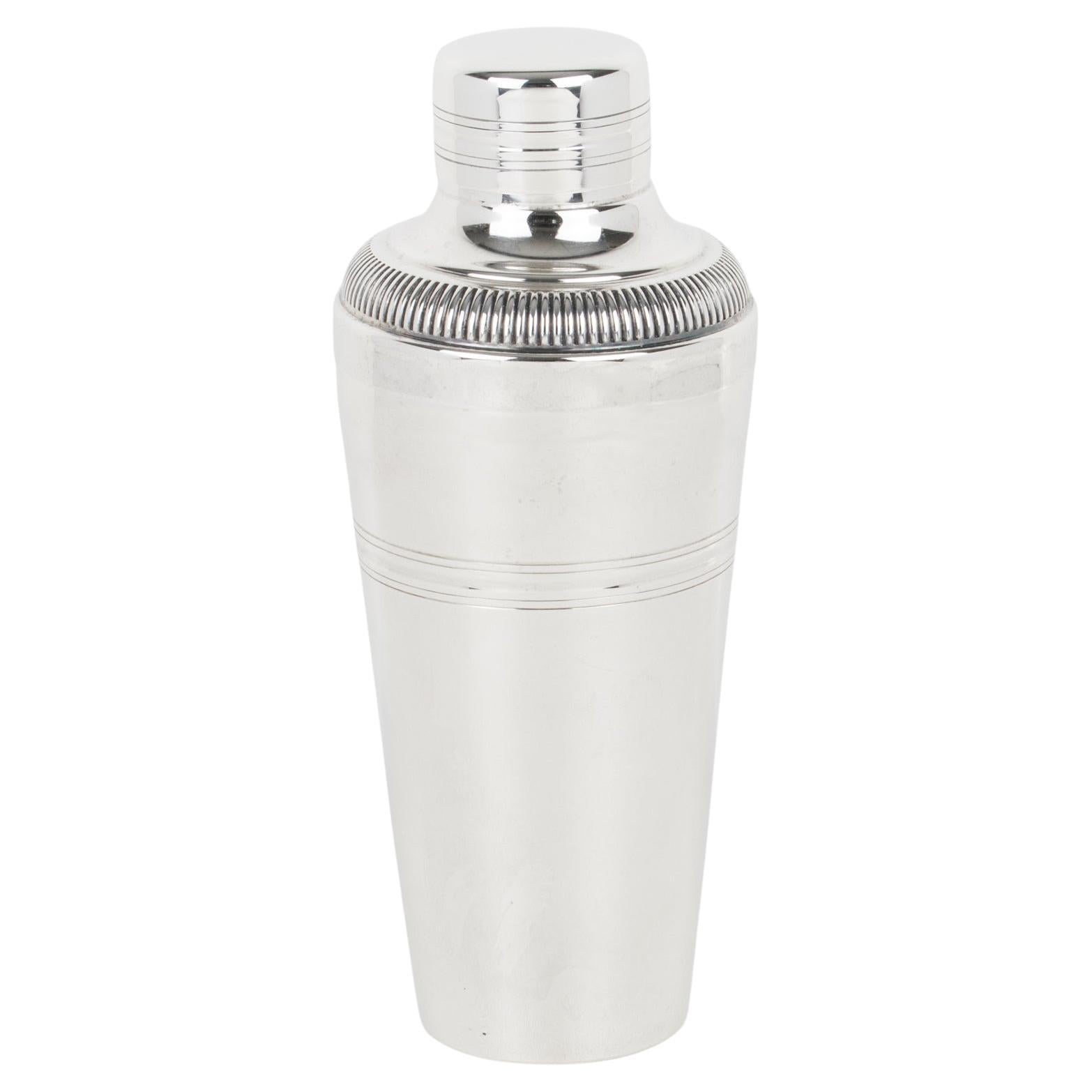 Shakers da cocktail in argento Art Deco di Gelb, Parigi, anni 1940