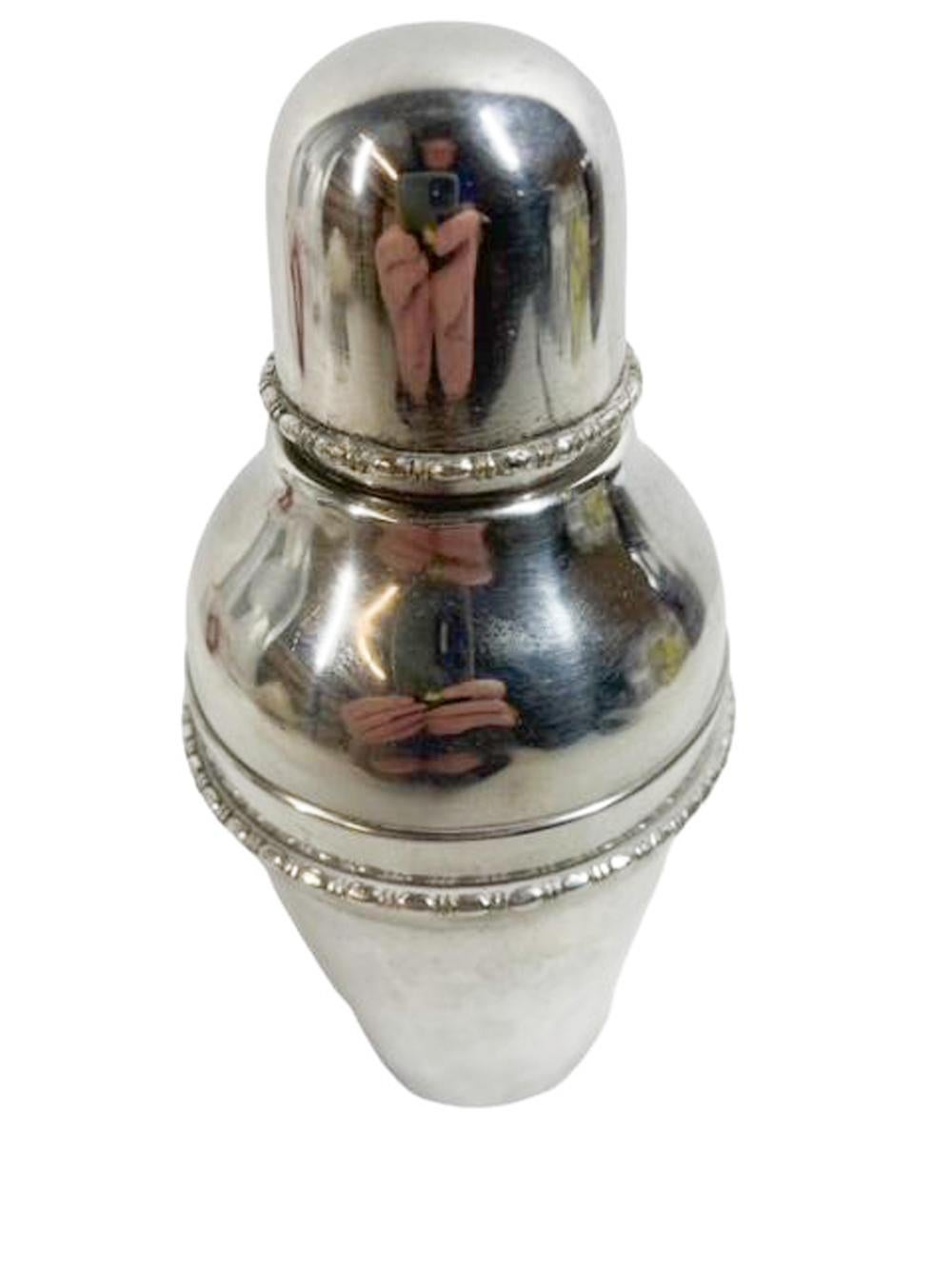 English Art Deco Silver Plate Cocktail Shaker by Martin Hall, England For Sale