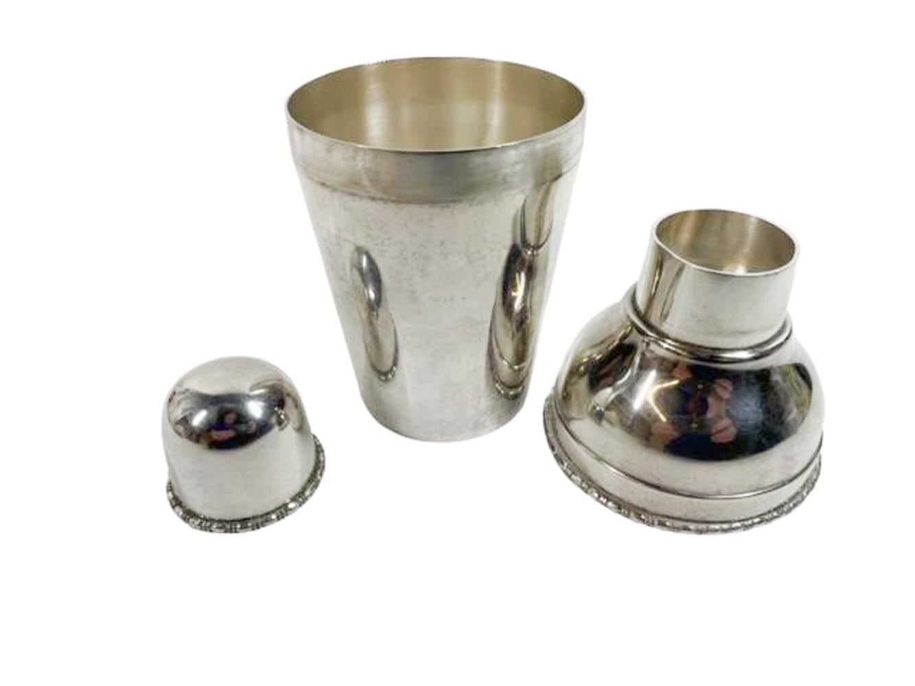 20th Century Art Deco Silver Plate Cocktail Shaker by Martin Hall, England For Sale