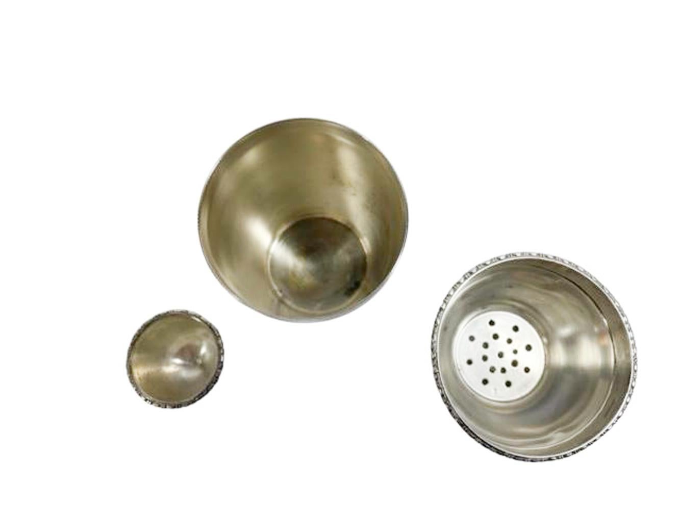 Art Deco Silver Plate Cocktail Shaker by Martin Hall, England For Sale 1