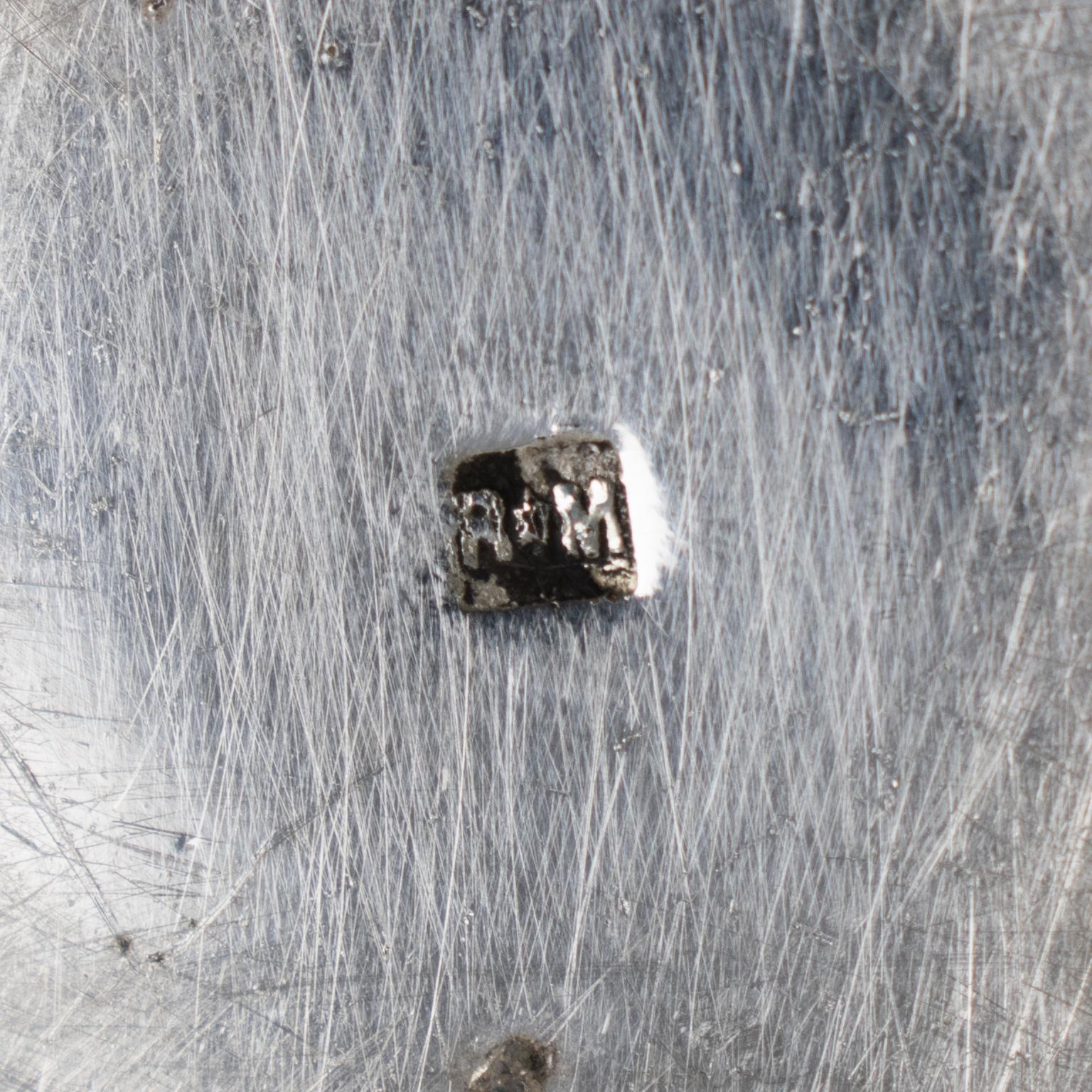 Coctelera Art Decó de chapa de plata de Roux-Marquiand París, años 40 en venta 1