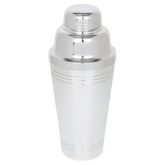 Shaker da cocktail in argento Art Deco di Roux-Marquiand Paris, anni '40