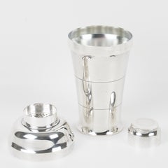 Art Deco Silver Plate Cocktail Shaker by Saint Medard France