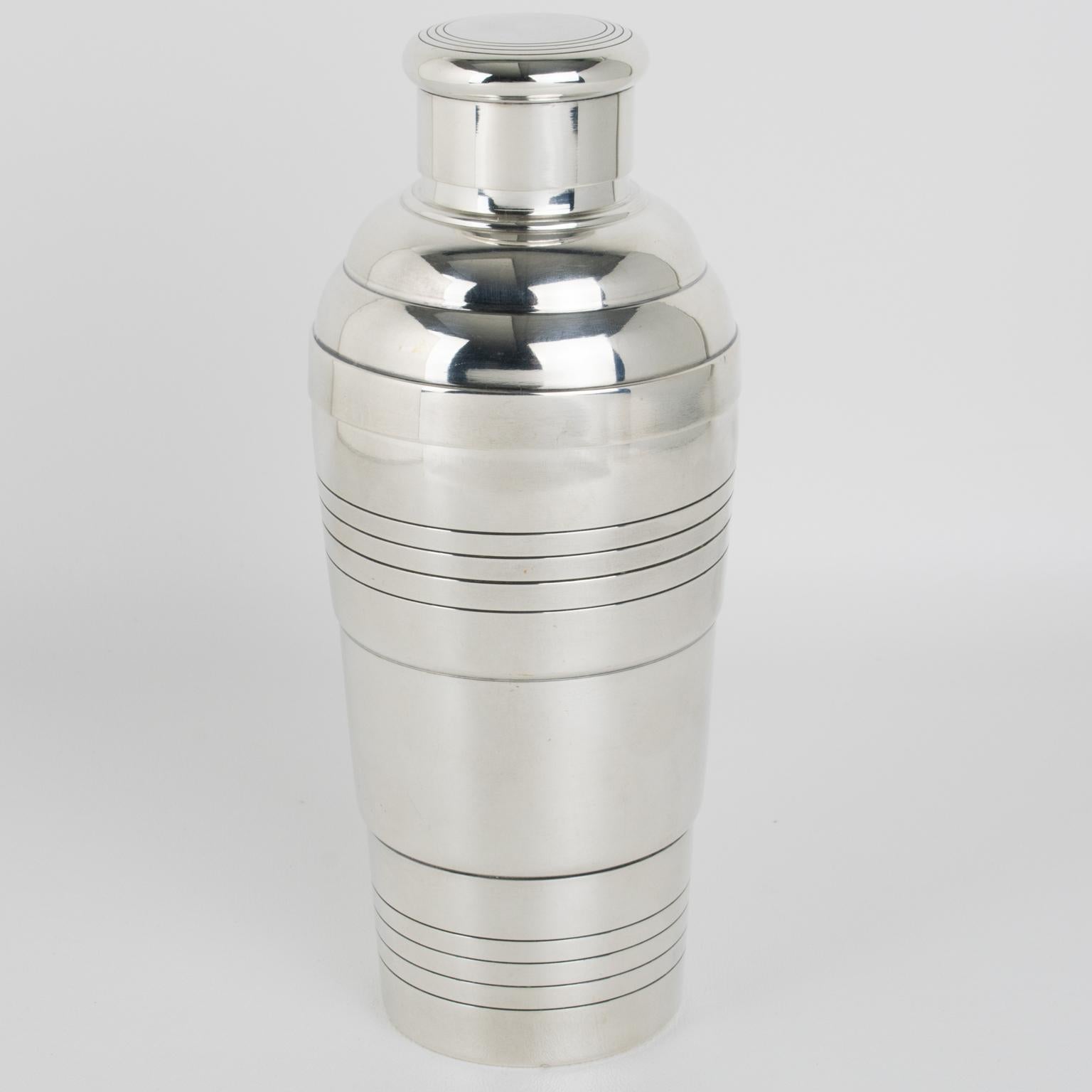 Français Shaker Art Déco par SGCO Paris, années 1940