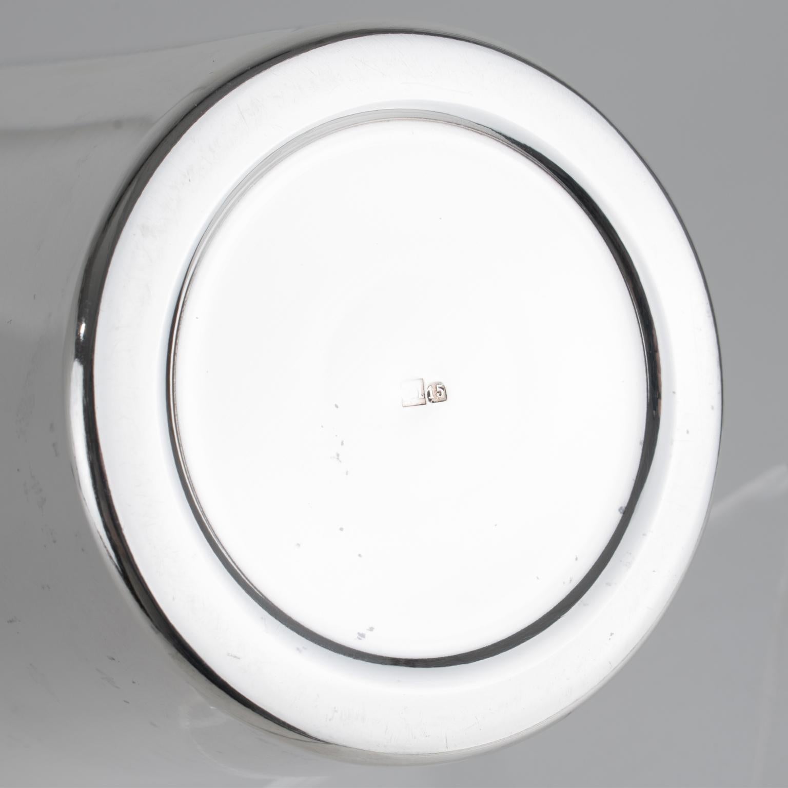 Coctelera Art Decó de plata plateada del platero Louis Pechard, años 40 en venta 3