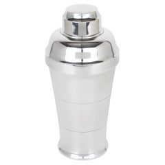 Art Deco Silver Plate Cocktail Shaker by Silversmith Saint Medard Paris