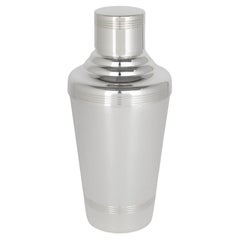 Shakers à cocktail en métal argenté Art Déco par l'orfèvre Stassart, Paris, années 1940