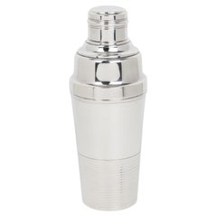Shaker da cocktail in argento Art Deco di SPO Paris, anni '40