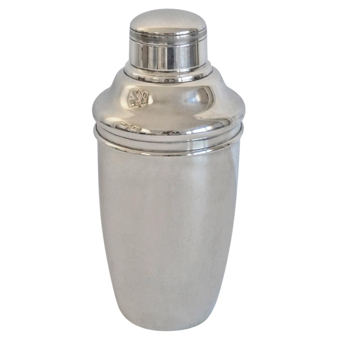 Art Deco Silver Plate Cocktail Shaker, George Nilsson for Gero, 1927-1933