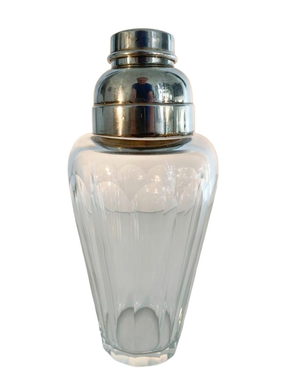 Art Deco Silver Plate and Cut Glass Cobbler Type Cocktail Shaker by Wilhelm  Wolff For Sale at 1stDibs