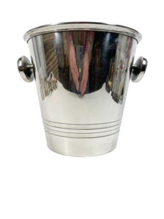 Versilberter Art-Déco-Eiskübel / Champagner-, Weinkühler