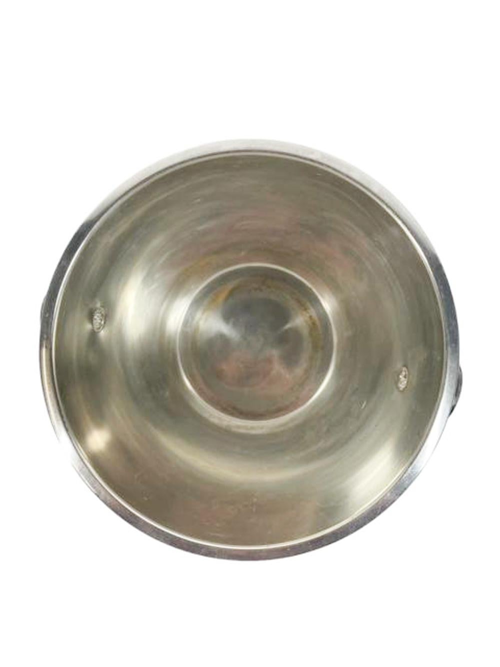 Versilberter Art-Déco-Eiskübel / Champagner-, Weinkühler (20. Jahrhundert) im Angebot