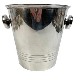Antique Art Deco Silver Plate Ice Bucket / Champagne, Wine Cooler
