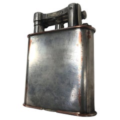 Vintage Art Deco Silver Plate Lift Arm Table Lighter by Dunhill