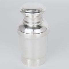 Art Deco Mini Baby Cocktail Shaker aus Silberblech, Silberschmied Polet, Frankreich 1930er Jahre