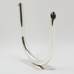 Art Deco Silver Plate Modernist Bud Vase, circa 1940