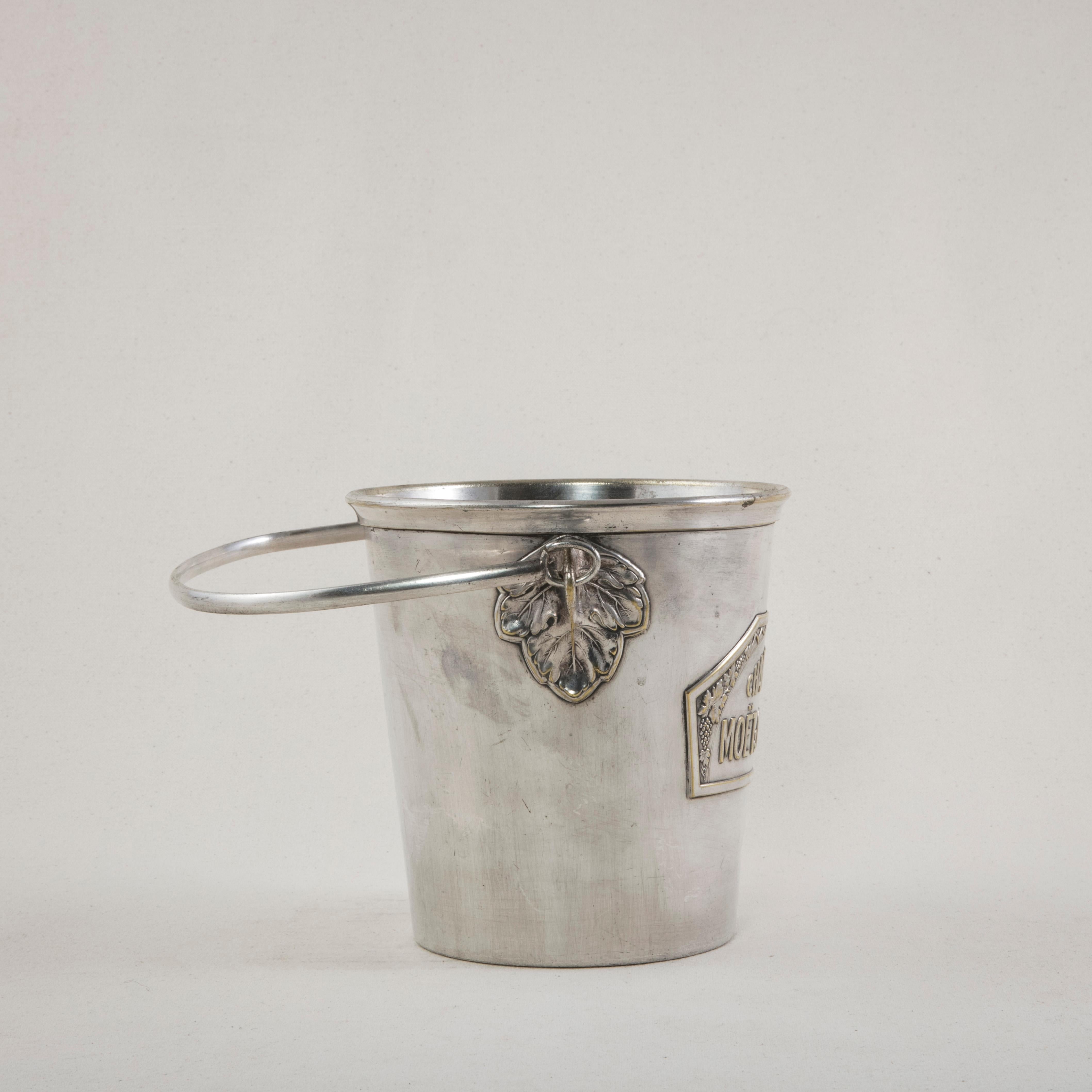 French Art Deco Silver Plate Moet et Chandon Ice Bucket, Champagne Bucket