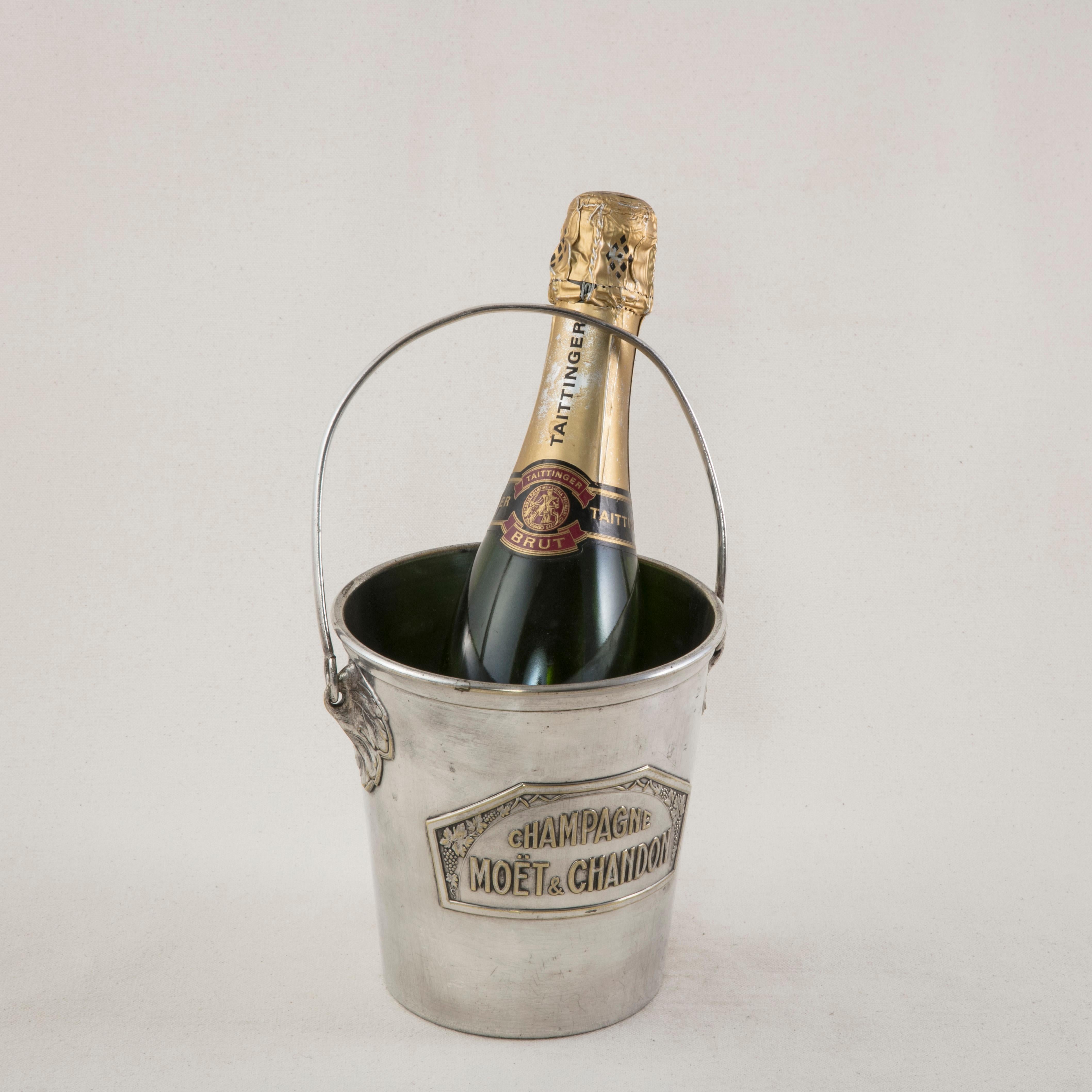 20th Century Art Deco Silver Plate Moet et Chandon Ice Bucket, Champagne Bucket