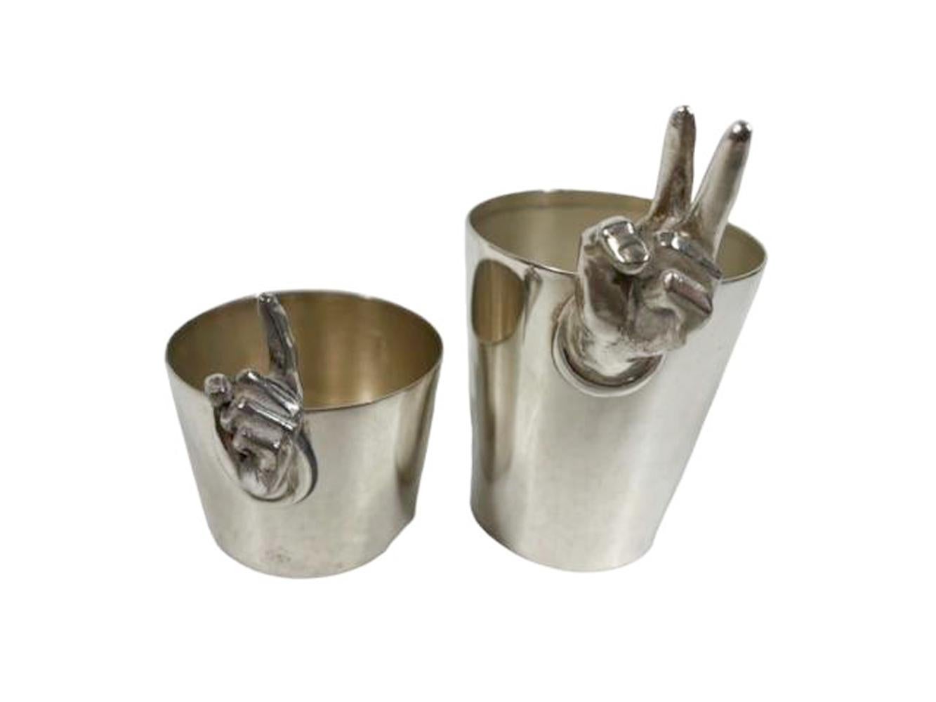 Pair of Art Deco silver plate 