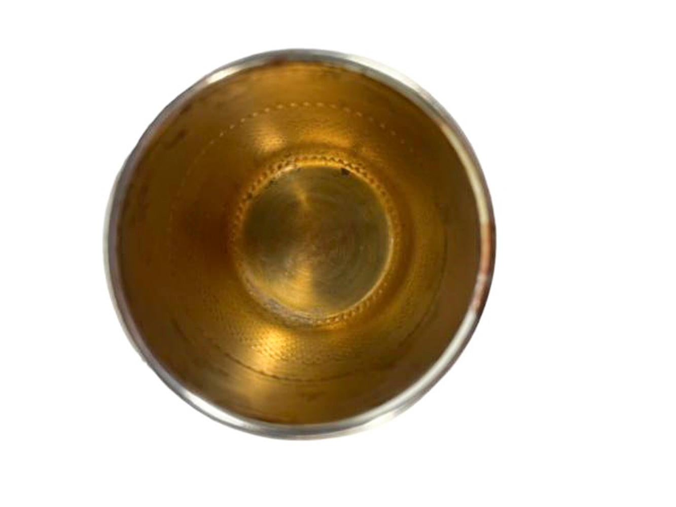 Versilberter Art-Déco- Spirit Measure von P.H. Vogel „JUST A THIMBLEFUL“ (Art déco) im Angebot