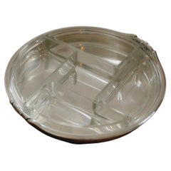 Plat à apéritif Art déco en métal argenté, années 1930