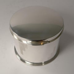 Art Deco Silver Plated Biscuit Box by Mappin and Webb, circa 1925