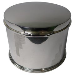 Art Deco Silver Plated Biscuit Box by Mappin and Webb, circa 1925