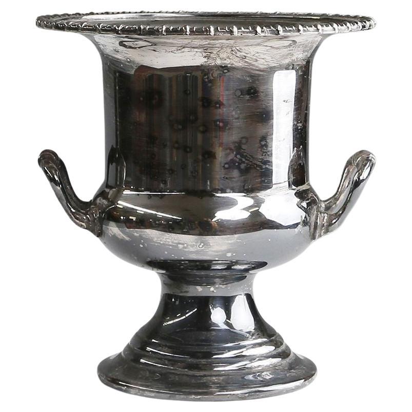 Art Déco Cubitera de latón plateado, Francia años 1900