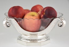 Art Deco Silver Plated Centrepiece or Fruit Dish Gallia, Christofle Sue & Mare