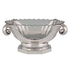 Antique Art Deco Silver Plated Centrepiece or Fruit Dish Gallia, Christofle Sue & Mare