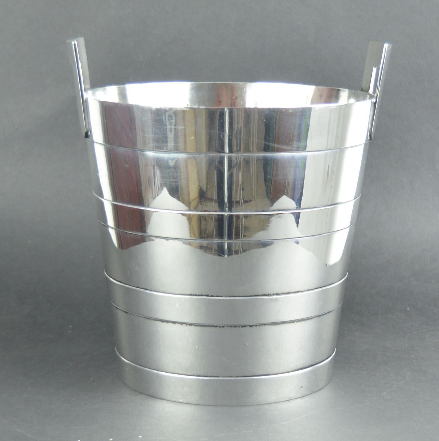 Mid-20th Century Art Deco Silver Plated Champagne Bucket, English, 1930s