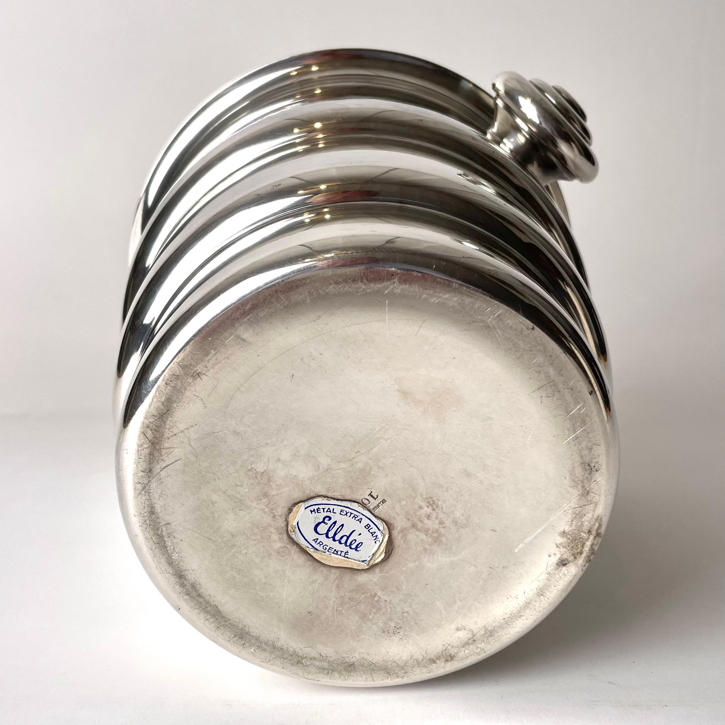 Early 20th Century Art Deco, silver plated Champagne Cooler from 1920s or 1930s For Sale