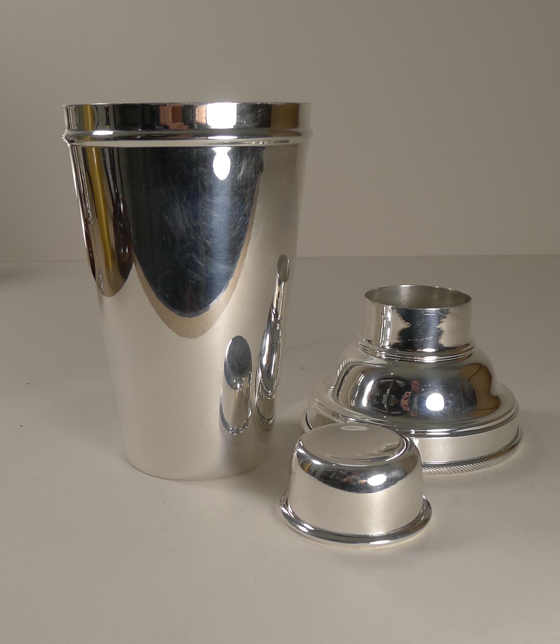 Art Deco Silver Plated Cocktail Shaker by James Dixon & Sons 2