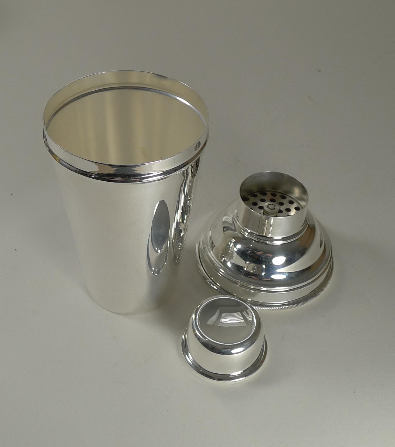 Art Deco Silver Plated Cocktail Shaker by James Dixon & Sons 3