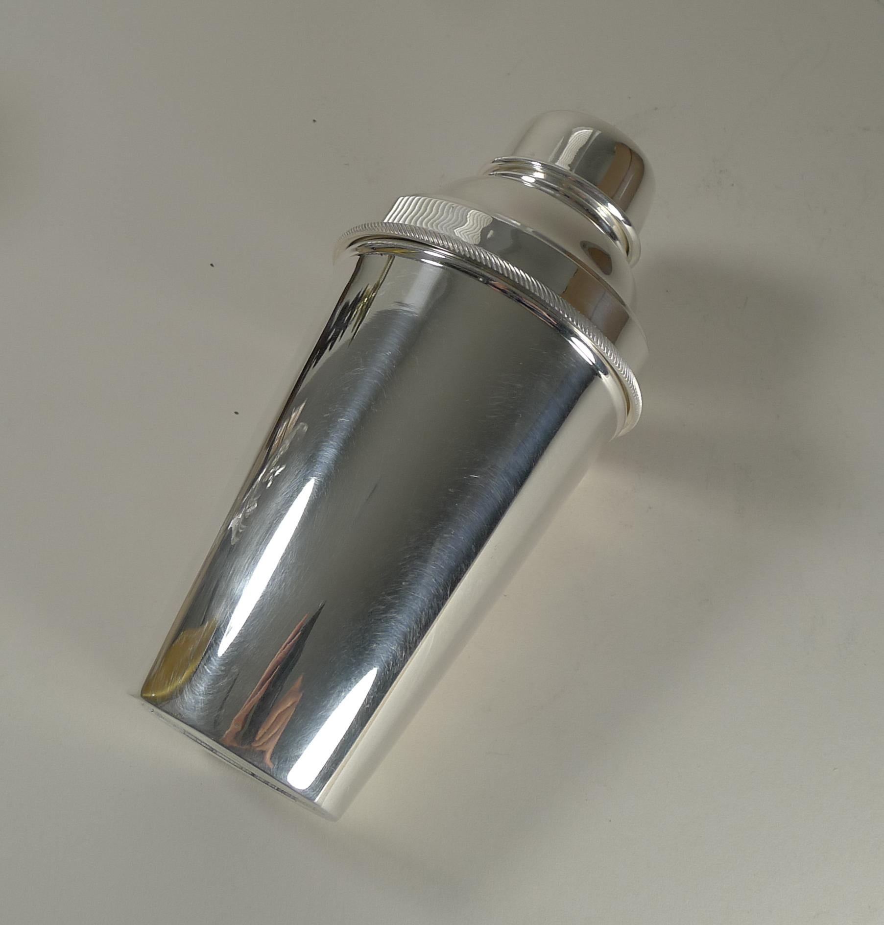 Art Deco Silver Plated Cocktail Shaker by James Dixon & Sons 4