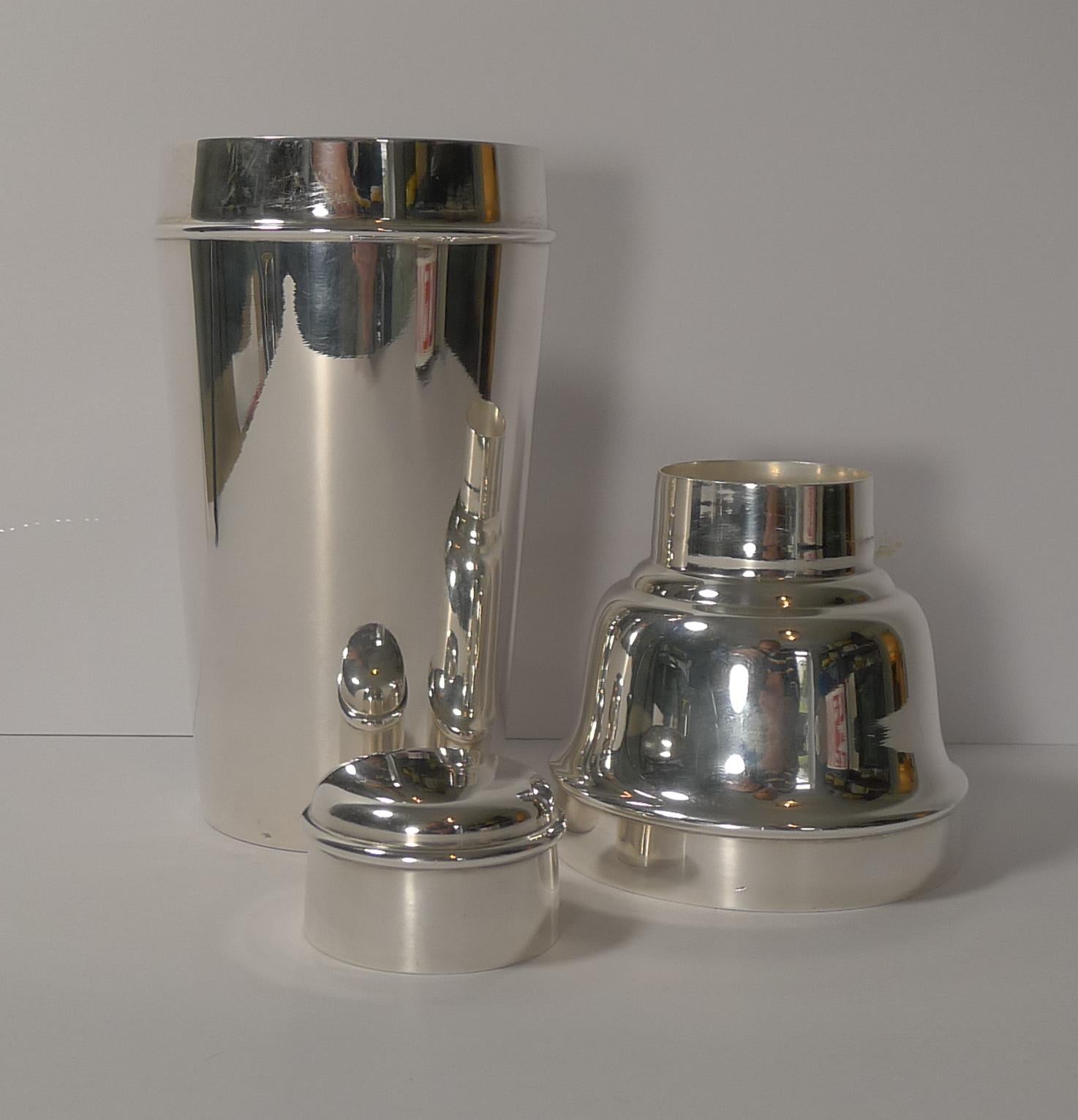 Art Deco Silver Plated Cocktail Shaker by Mappin & Webb 1