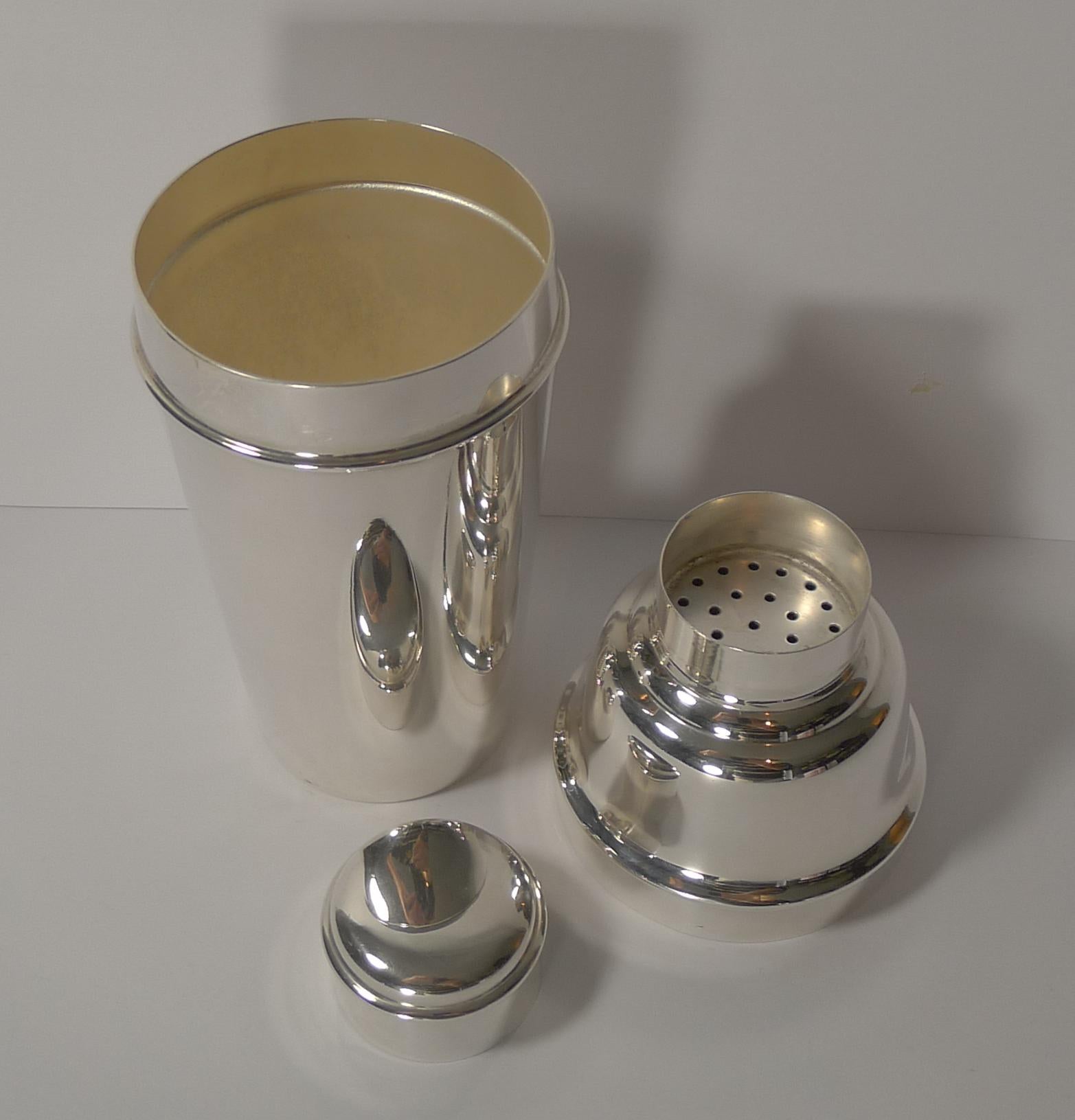 Art Deco Silver Plated Cocktail Shaker by Mappin & Webb 2