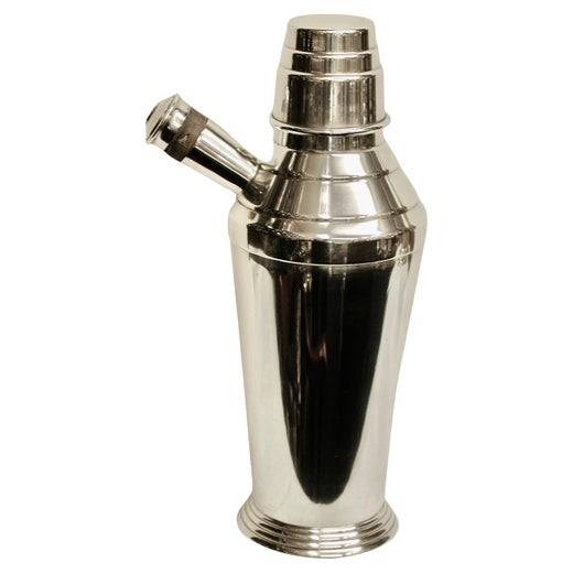 Art Deco Silver Plated Cocktail Shaker Dated Circa 1930 Maple & Co London