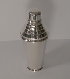 Art Deco Silver Plated Cocktail Shaker, Harrods, London, circa 1930