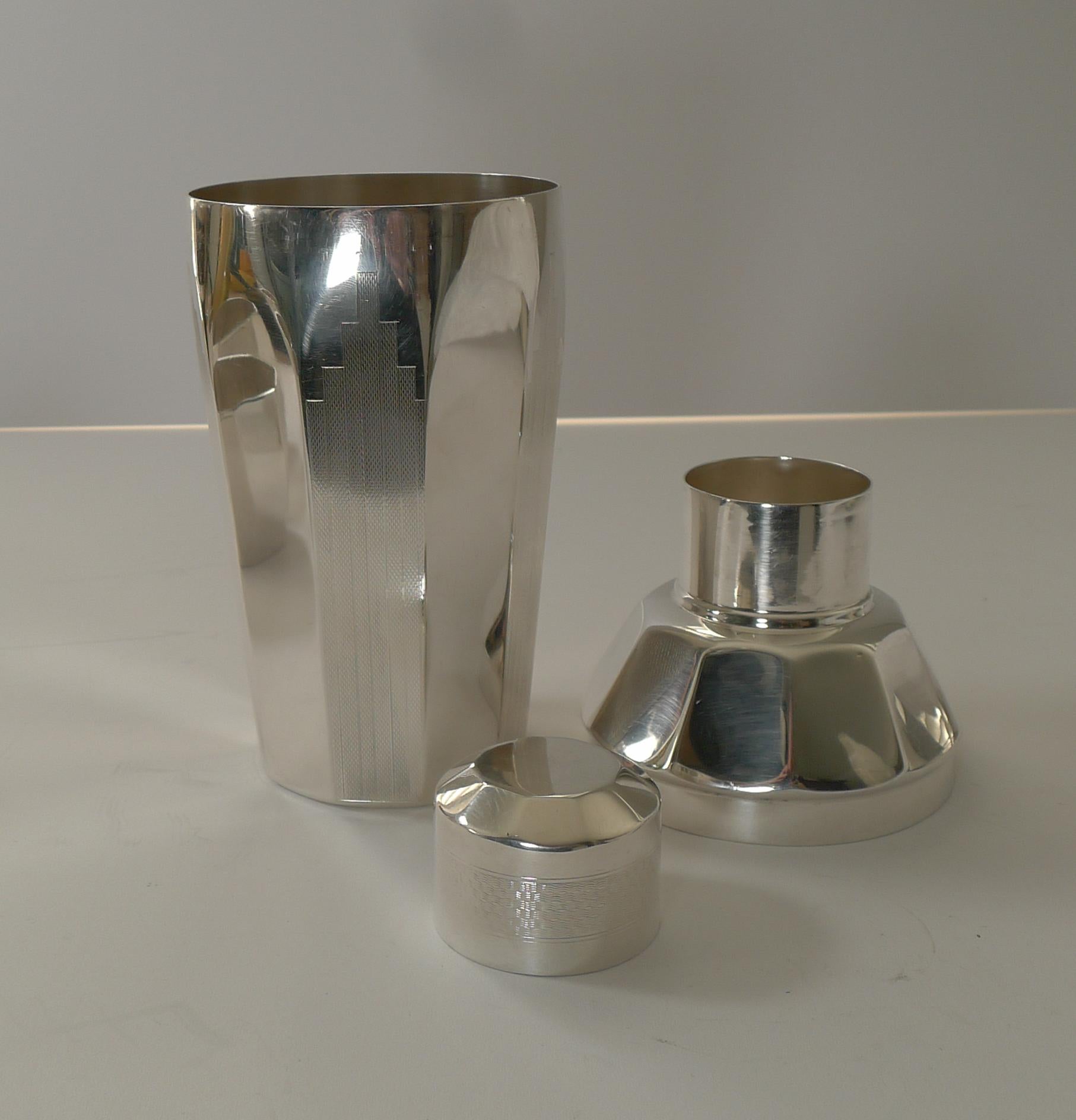 English Art Deco Silver Plated Cocktail Shaker / Set by Elkington & Co. 5