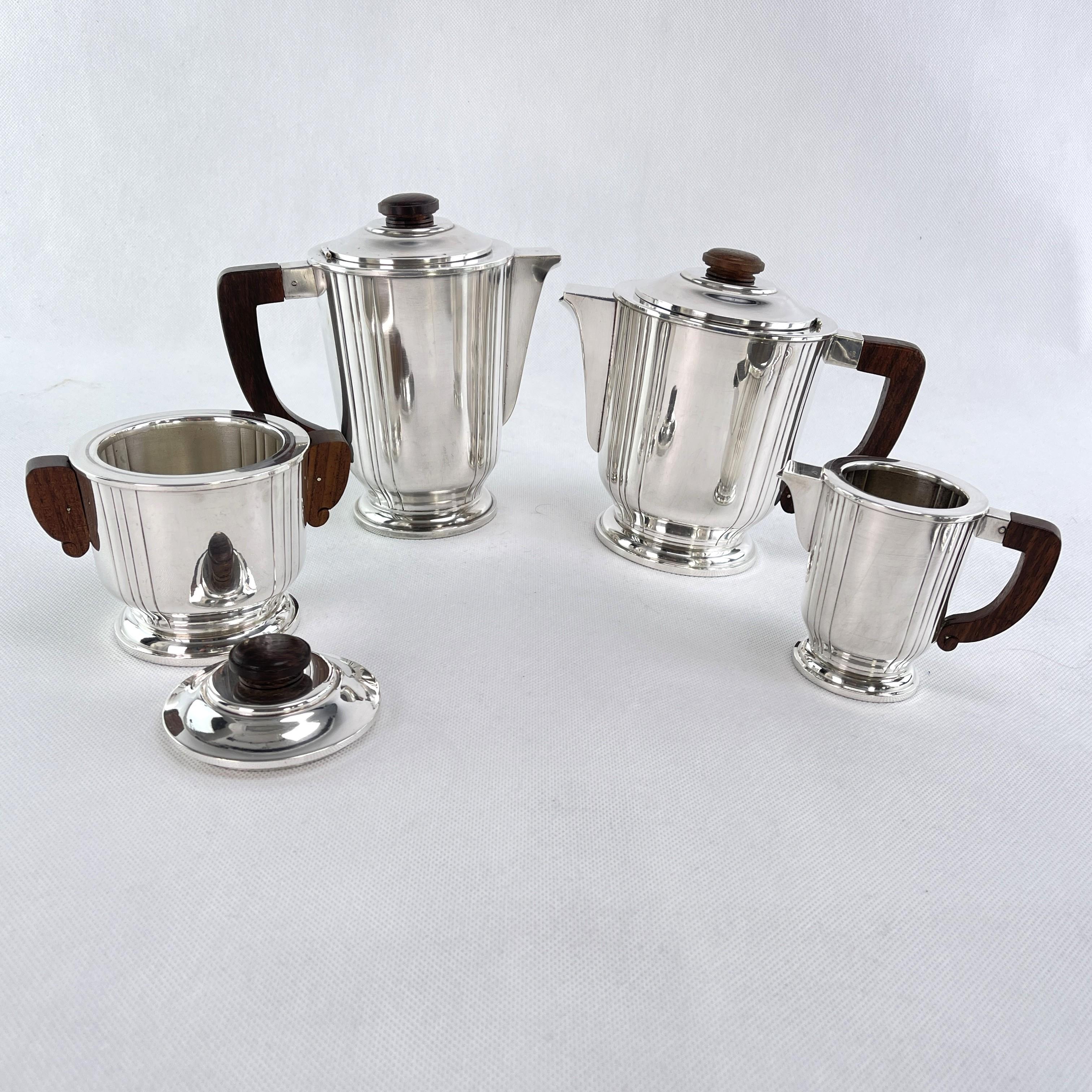 Art Deco Silver Plated Coffee Set, 1920s For Sale at 1stDibs